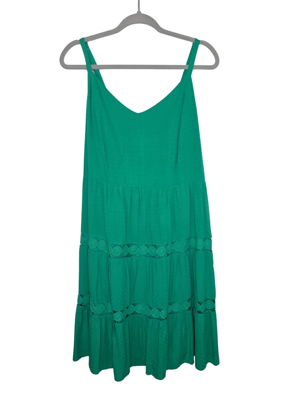 Skies Are Blue Kelly Green Swiss Dot Dress 1X NWT Smocked (See Bundle Deal)